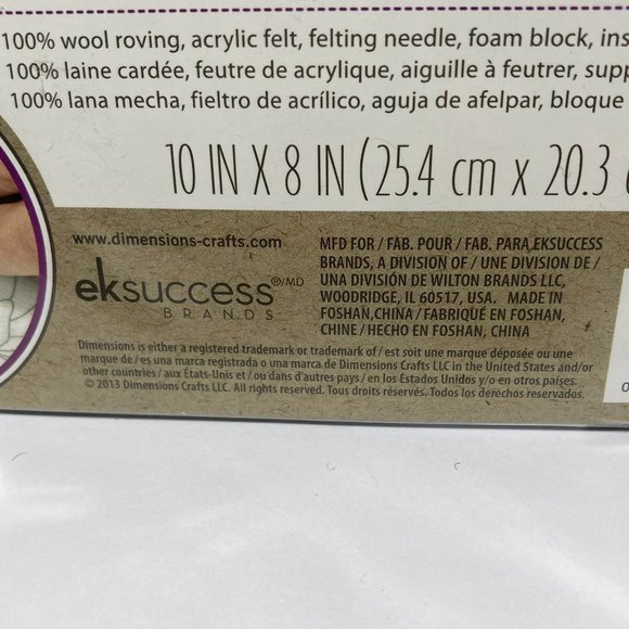 Dimensions Needle Felting Craft Felt Kit Butterfly 10" x 8" Printed Design Piece - Picture 6 of 13